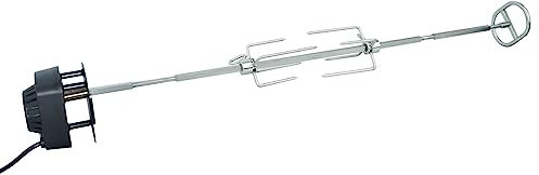 SANTOS Drehspieß mit Motor für Weber Genesis II Serie 600: E610 E640 S640 - Edelstahl Rotisserie für Weber Gasgrills