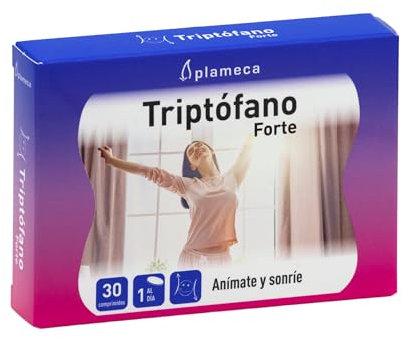 PLAMECA - Triptófano Forte, con Vitamina B9, Vitamina B2 y Magnesio, Disminuye Cansancio y Fatiga - 30 Comprimidos