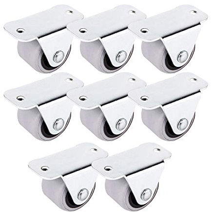 Ruedas giratorias de goma, de Castors, doble rueda, con placa metálica, para muebles, electrodomésticos y equipos pequeños, 30 mm