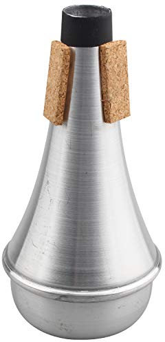 Futheda Korkstreifen aus Aluminiumlegierung für Trompete, Kornett, gerader Dämpfer, leises Üben von Musikinstrumenten, silberfarben