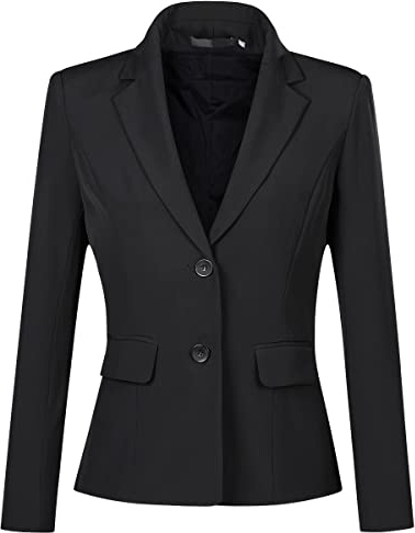YYNUDA Blazer damer sommar kostym jacka business slim fit top elegant damjacka för business office, svart, XXL