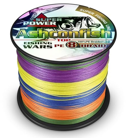 Ashconfish Braided Fishing Line-8 Strands Super Strong Fishing Wire 100M/109Yards-Abrasion Resistant Braided Lines-Incredible Superline-Zero Stretch-Superfine Diameter