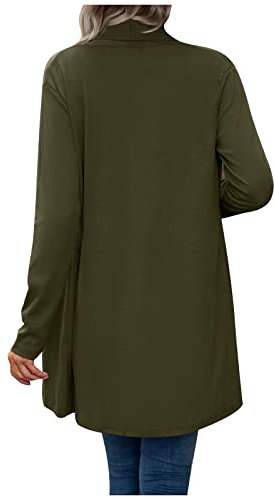 QHDDP Outdoor Weste Damen Blouson Jacke Herbst Und Winter Glitzer Blazer Lederjacke Mavahoo Damen Jacken Mäntel Fahrrad Mäntel 26 Armeegrün L