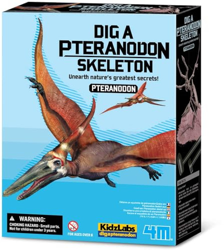 KidzLabs | Scava uno scheletro di Pteranodon | Resuscitare uno scheletro di un dinosauro | Scava e scopri le ossa dello scheletro | Per bambini dai 8 anni in su