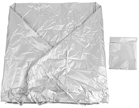 Wisecoco Washer Dryer Cover, Outdoor Washing Machine Cover, Oxford Cloth Washing Machine Cover for Top Load Front Load Washer Dryer Silver