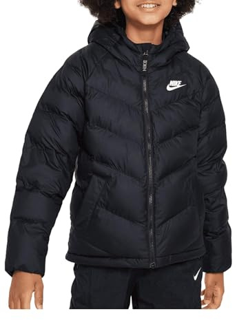 Nike FN7730-010 K NSW SYN FL HD JCKT Jacket Unisex BLACK/WHITE Größe S