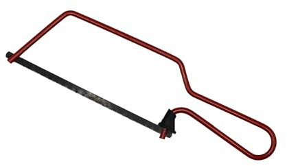 JDBrands Junior Hack Saw - 150mm/6 - Cutting DIY or Profesional Tool - Finger Guard - Red Powder Coated - 32tpi Blade Included (Hacksaw (1 Blade Included))