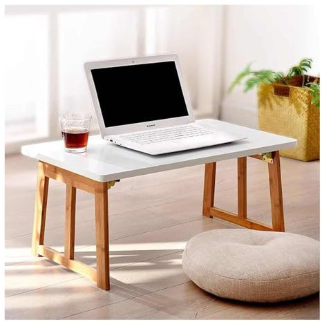 HBOOMOEM Lapbord FöR SäNgen，SäNgbricka，Laptopbordet FöR SäNg，Laptopbord FöR BäRbar，Bambu SäNgbricka Bord Med Vikbara Ben，LäMplig FöR Soffor, SäNgar, Terrasser Och Balkonger(60*40*26CM/23.6*15.7*10.3in