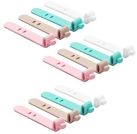 DOITOOL 12 Piezas Soporte De Fijación De Auriculares Enrollador De Cable De Silicona Guardián Del Cable