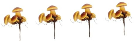 Milisten 4pièces Décoration De Jardin Champignon Piquet De Pelouse pour Art Paysager Unique Ornement pour Espace Extérieur Installation Facile Et Personnalisable