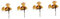 Milisten 4pièces Décoration De Jardin Champignon Piquet De Pelouse pour Art Paysager Unique Ornement pour Espace Extérieur Installation Facile Et Personnalisable