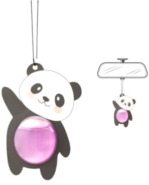 SEHR GUT_Chic Car® Auto Lufterfrischer Panda – Duft Kirschblüte – 1 Stück – Süßer Duftbaum für Auto – Hängend – Auto Zubehör Deko – Duftspender für Innenraum