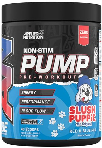 Applied Nutrition ABE Pump Pre Workout - All Black Everything Stim Free Pump Pre Workout Powder | Pump, Energy & Strength with Citrulline, Creatine, Beta-Alanine (500g - 40 Servings) (Slush Puppie)