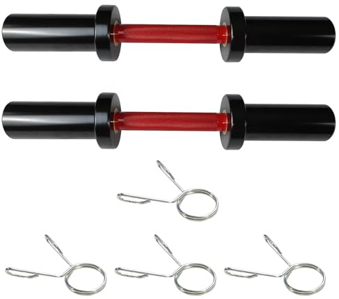 Garvee 2er Set 50mm Kurzhantelstangen 40cm Olympia Hantelstangen Stahl