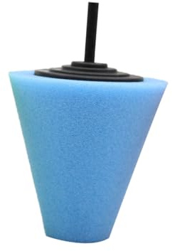 ibasenice Tampone Lucidante a Forma Conica in Spugna Blu per Cerchioni Auto, per Lucidatura, Applicazione di Cera e Sigillatura, Adatto per Dettagli e Zone Piccole