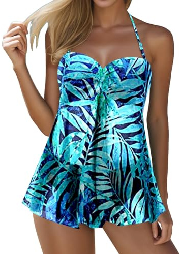 Dam Bandeau Tankini topp mesh axelbandslösa baddräkter utan underdel svart, blå, M