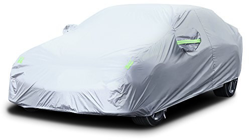 LOETAD Funda de Coche Exterior Cubierta de Coche Impermeable Antipolvo y Rasguño Universal 470x180x150cm