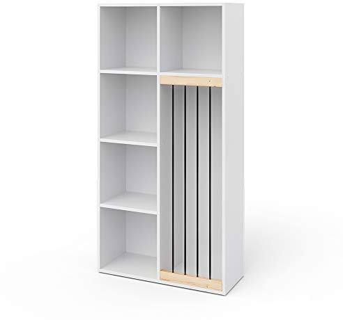 Vicco Kinderregal Weiß Marvin - 72x143x29 cm hergestellt aus Spanplatte - Bücherregal ideal fürs Kinderzimmer, clevere Aufbewahrung für jeden Tag