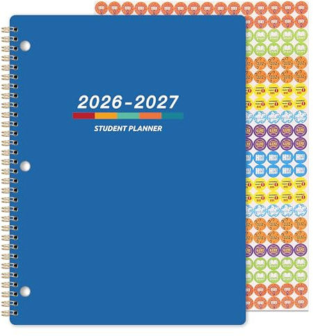 Student Planner 2026-2027 - Academic Planner 2026-2027, July 2026 - June 2027, 11 × 9, Weekly Lesson Planners, Monthly & Weekly School Planners for Middle/High School, Stickers, Week's Goals, Tabs