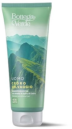 Bottega Verde - Cedro selvaggio, Shampodoccia, 200 ml, con Estratto di Legno di Cedro