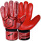 Sportout Torwarthandschuhe mit Fingersave, Fußballhandschuhe, Torwarthandschuhe Herren, 4mm Latex, für Kinder, Erwachsene und Jugendliche (Rot, 6)