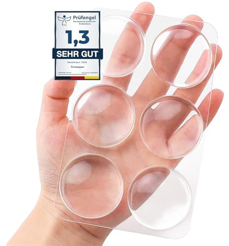 YangShion Topes De Puerta Transparente, 6 piezas Tope De Pared Autoadhesivo Para BañO, Tope Adhesivos, Topes De Puerta Pomo EláSticos, amortiguador elástico de baño, muebles, paredes