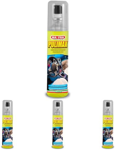 MAFRA, Pulimax, Detergente Spray Universale per Interni Auto, Efficace per Rinnovare Tessuti e Plastiche, i Colori dei Sedili ed Eliminare i Cattivi Odori, Facile da Usare, Formato Portatile da 150ml