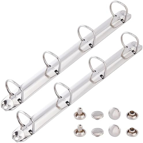 GORGECRAFT 2Pcs A4 Metal Binder Mechanisms 20mm D Ring Replacement Binder Planner Loose Leaf Binding Spines Clip for Organizers DIY Document Folder Paper Storage Scrapbooks Office Accessories