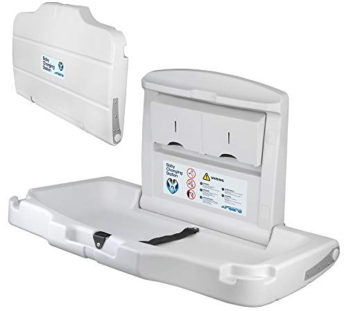 Commercial Baby Changing Table – Wall Mounted – Built in Liner Dispenser – Safety Belt