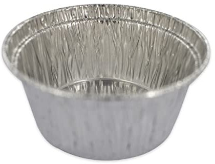 Fackelmann Lot de 10 caissettes rondes en aluminium ramequins 4 x 8,9 cm couleur argent gris