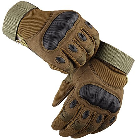 SUNRIS Tactique extérieure Plein Doigt Gants Sport Militaire Hommes Armure Gants de Protection pour l'équitation randonnée d'escalade Formation