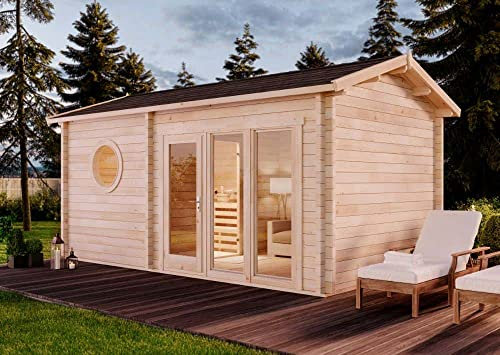 Alpholz Saunahaus Genf-70, 70 mm Wandstärke (561 x 334 cm)