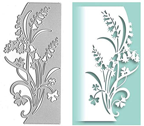 Flower Leaf Metal Die Cuts,Glory Flower Lace Bells Edge Cutting Dies Cut Stencils for DIY Scrapbooking Album Decorative Embossing Paper Dies Card Making