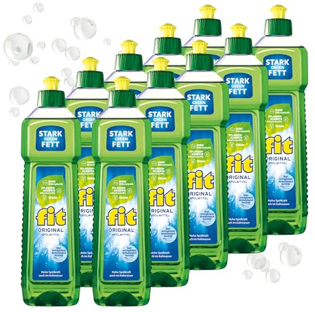 fit Hand-Spülmittel 10 x 750 ml, Original, hautverträglich, vegan