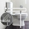 Aufstehhilfe Toilette, Wc Aufstehhilfe, 79 x 60 cm Wandstützgriff Toilette, Behinderten WC Haltegriff Klappbar, Rutschfest Sicherheitsgriff für Senioren, bis zu 150kg
