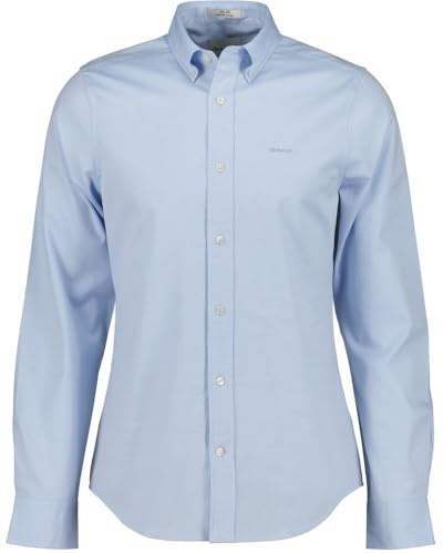 GANT Slim Pinpoint Oxford-skjorta för män, klassisk skjorta, ljusblå, standard, ljusblå, XL