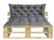 Waterproof Outdoor Palettenkissen | Hollywoodschaukel Auflage | Bankauflage | Sitzkissen and Rückenkissen | Pallettenpolstern | Lounge Kissen Outdoor | 180 x 110 cm(180 x 50 x 60 cm) Ecolinen