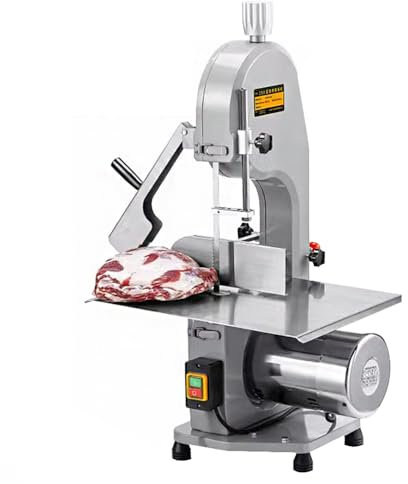 CANGMING Máquina De Sierra De Hueso Eléctrico Comercial, Corte De Carne Congelada, Cuchilla De Sierra De Huesos Pequeños para El Hogar, 1450 RPM,Aluminum Alloy