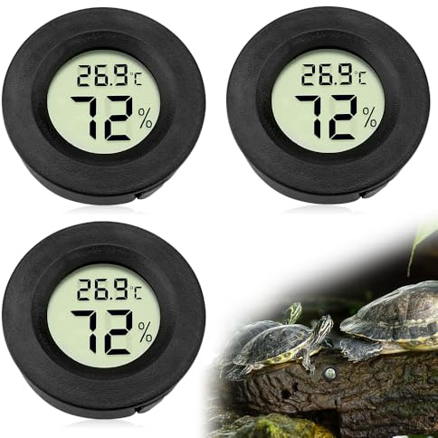 Riisoyu Thermomètre hygromètre numérique LCD - Mini thermomètre numérique LCD - Thermomètre numérique - Température pour cave à cigares, verres, incubateurs, serres, caves - Noir