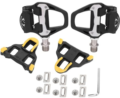 SPDL Radfahren Rennrad Selbstsperrende Pedale, SPD Pedale Klickpedale SPD Flache Dual-Plattform mit Pedalplatten mit Stollen Fahrradpedale Reparatur Ersatz