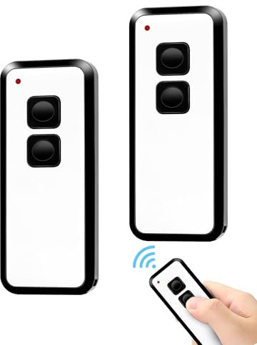 2PCS Telecommande Portail 433,92 MHz, pour Novoferm Novotron 502 Max43-2, Mini-Novotron 522, Mini-Novotron 524, 2 Canaux, Télécommande Porte de Garage, Bip Portail Remote Control Badge Portail