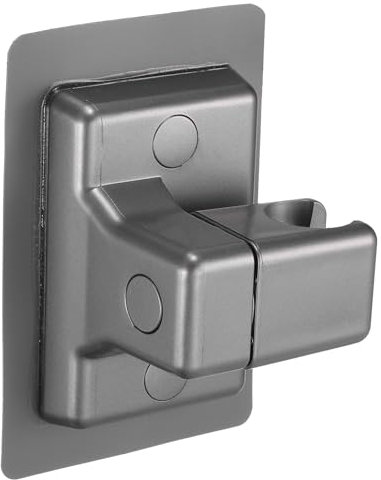 sourcing map Shower Head Holder Strong Adhesive, Adjustable Handheld Shower Wand Holder, No Drilling Handheld Showerhead Clips (Square, Grey)