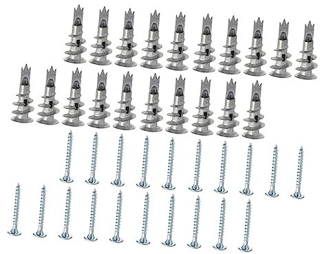 JECOMPRIS 50juegos Tornillos De Fijación Autoperforantes Para Paredes Anclajes y Tornillos Para Montaje Pladur y Fijaciones Resistentes y Duraderas