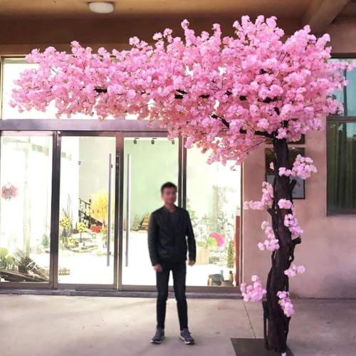 Stora körsbärsblomväxter,konstgjorda körsbärsblomträd utomhus konstgjorda växter Önsketräd för bröllopsevenemang Inomhus utomhusfest Restaurang Mall Dekoration,001,1.8x1.5m/5.9x4.9ft