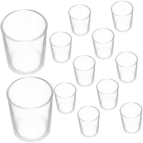 Veemoon 12 Pièces Verre à Liqueur Verres à Liqueur D'action De Grâces Gobelets Calices Tasse De Thé Chinois Verres à Vin Gobelet Calice Vintage Tasse D'eau Gobelet Un Verre Transparent