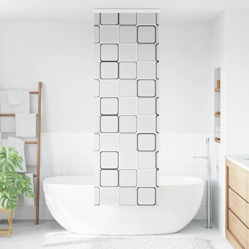 Water Resistant PEVA Roller Blind Wall Ceiling Mounted White 80x240 cm