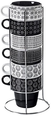 Secret de gourmet Métal 6 Mugs empilables su support