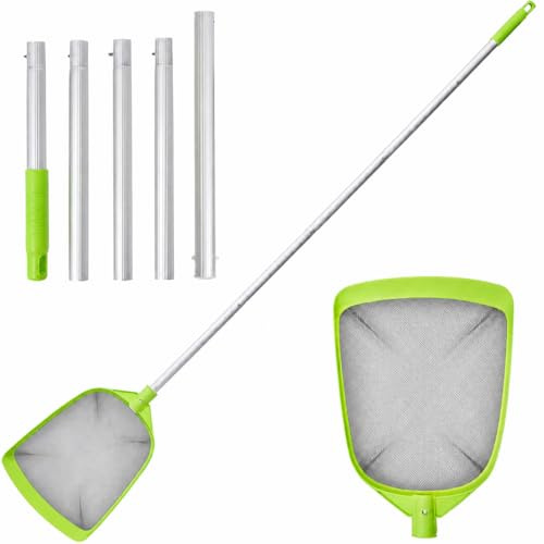 Sepetrel Pool Skimmer Net- Total Length 72 inches Rake with Pole,Accessories for Cleaning Inground/Above Ground Swimming Pool, Pond,Spa and Hot Tub Leaf Debris