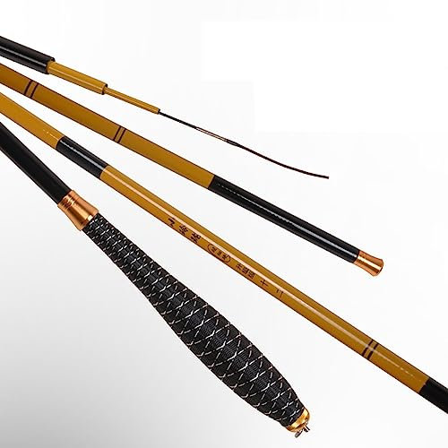 MirOdo Ultrafeine Angelrute Carbon Angelrute 2.7-6.3m Tragbare einziehbare Handrute Leichte und dünne, robuste Hand, die sich angenehm anfühlt Karpfenangelrute Imitation Bambus Stil