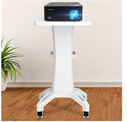 Supporti per Proiettori Supporti for proiettori bianchi, Tavoli da terra for videoproiettore multifunzione su ruote | Trolley for laptop mobile, su ruote piroettanti Supporto per Videoproiettore